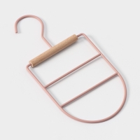Вешалка для ремней и шарфов LaDо́m Laconique, 11,5&times;23&times;1,1 см, многоуровневая, цвет розовый
