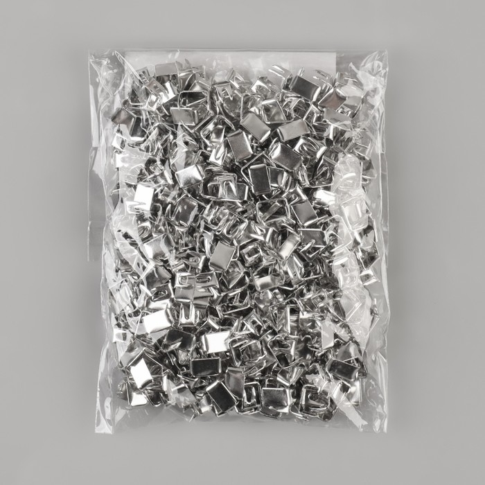 Нижний ограничитель для молнии, металлический, №5, 500 &plusmn; 20 шт, цвет серебряный