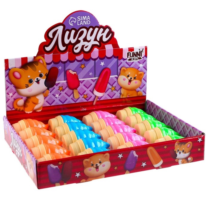 Лизун - слайм &laquo;Мороженое&raquo;, твёрдый, цвета МИКС