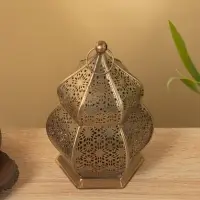 Подсвечник фонарь "Алладин" железо 10х10х16 см