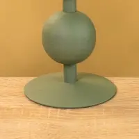 Подсвечник на 1 свечу текстурный "Болотный" с 2 сферами 8,5х8,5х18 см