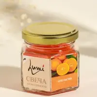 Свеча ароматическая в банке 70 гр воска, апельсин