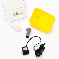 Фонтан для кошек и собак 1,5 л, 16,5 х 11,5 х 12 см, евророзетка, жёлтый