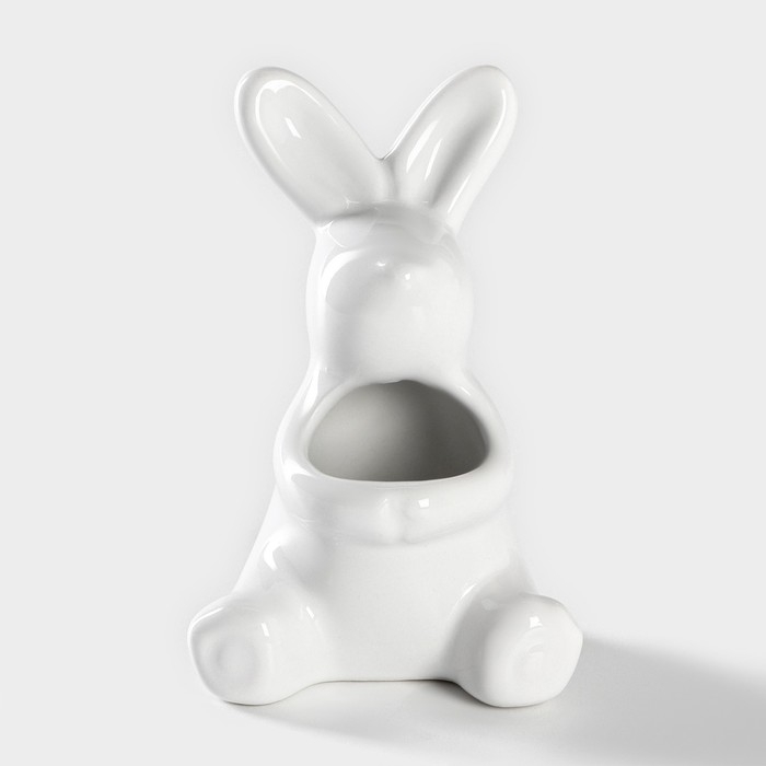 Подставка под зубочистки Доляна &laquo;Зайка&raquo;, 5,5&times;5&times;9 см, цвет белый