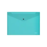 Папка-конверт на кнопке А4, 140 мкм, ErichKrause Fizzy Vivid, глянцевая, вмещает до 120 листов, полупрозрачная, микс