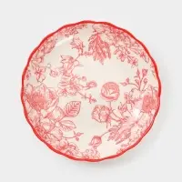 Тарелка Botanica, d=20.5 см, фарфор, белая, красная