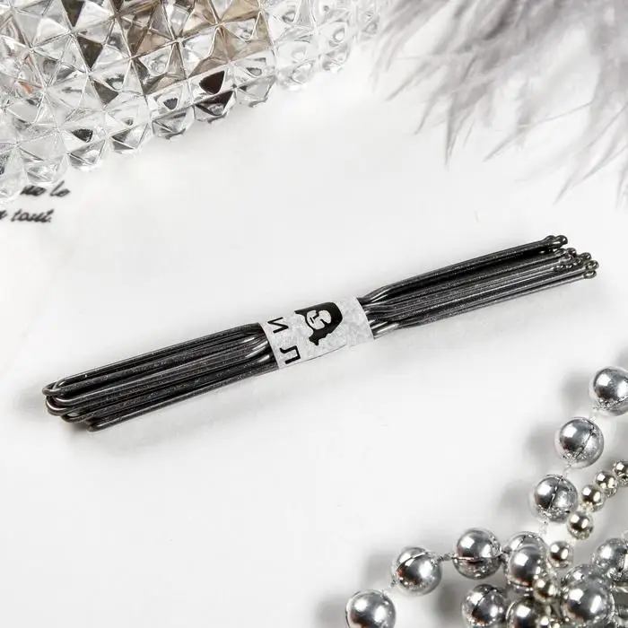 Шпилька для волос &laquo;Классика&raquo;, набор 10 шт., 8 см, чёрная