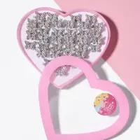 Кольцо детское Выбражулька &laquo;Бабочка&raquo;, стразы, белое в серебре, безразмерное