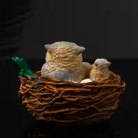 Фигура "Совушки в гнезде" 7.5х10х9.2 см