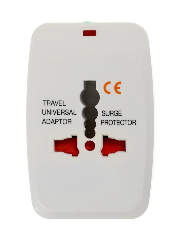 Адаптер универсальный, 3 А, 5 в 1, 1 USB-A, 220 В, белый