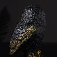 Статуэтка "Сова на пеньке" 14х9х10 см, цвет черный