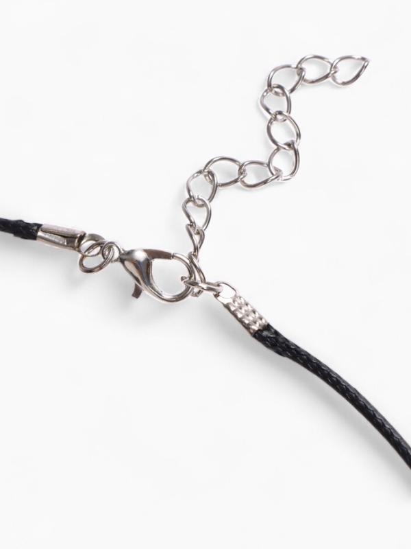 Кулон на шнурке &laquo;Солнце&raquo;, цвет чёрный в чернёном серебре на чёрном шнурке, 45 см