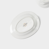 Кофейная пара фарфоровая Magistro &laquo;Бланш&raquo;, 2 предмета: чашка 80 мл, блюдце 13&times;10,5 см