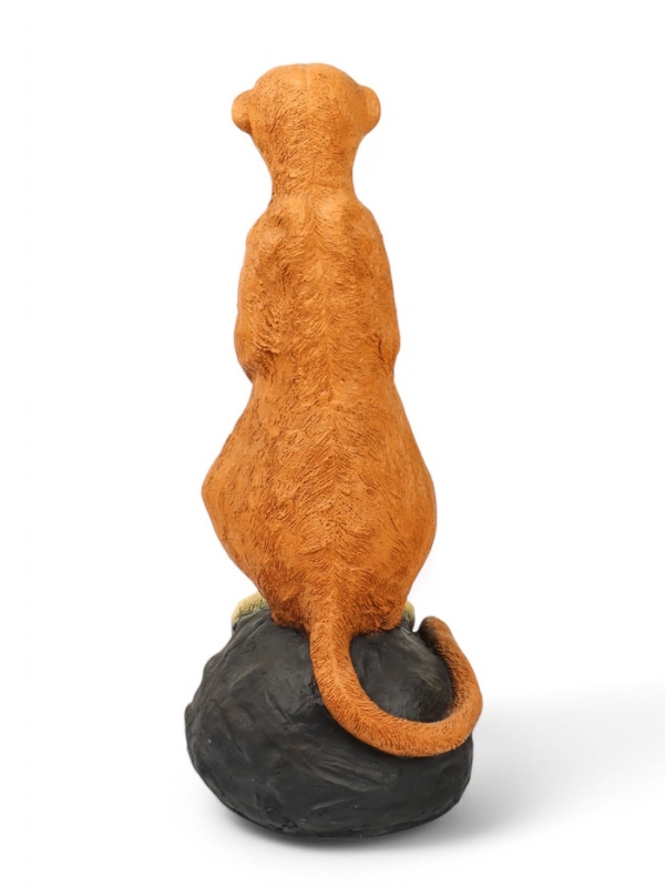 Садовая фигура из полистоуна &laquo;Большой сурикат на камне&raquo;, 60&times;24&times;22 см