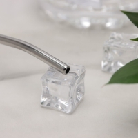 Ложка-трубочка для коктейля из нержавеющей стали &laquo;Ракушка&raquo;, длина 21 см, цвет серебряный