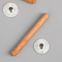 Фитиль для свечи дерево с металлическим держателем круглый набор 2 шт 0,6х6,5 см