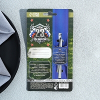 Ложка чайная с гравировкой с 23 Февраля &laquo;Александр&raquo;, 3 х 14 см.