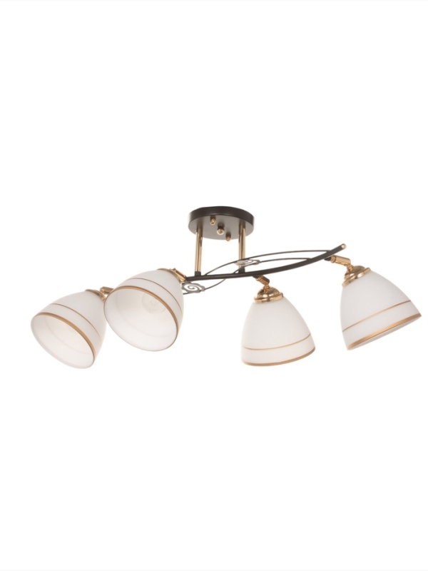 Люстра "Кира" 4х40Вт Е27 черный/золото