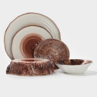 Тарелка глубокая Magistro "Wood" 18см 18,2х4,2 см