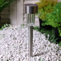 Садовый светильник на солнечной батарее &laquo;Цилиндр&raquo;, 5.5&times;35&times;5.5 см, 1 LED, свечение белое