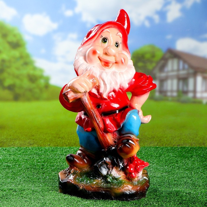 Садовая фигура "Гном с лопатой средний" 25&times;29&times;54см