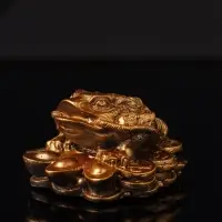 Фигура "Жаба на деньгах" 8х8х4см, бронза