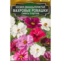 Семена цветов Космея Махровые ромашки, смесь сортов  Золотая серия, Ц/П,0,1 г