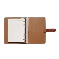 Органайзер на кольцах, C6, с хлястиком, 80л, линия, к/зам, Коричневый