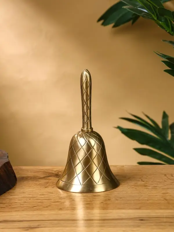 Колокольчик &laquo;Еловая шишика&raquo;, латунь, 14 см