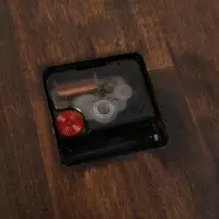 Часы настенные, интерьерные, бесшумные, d-35 см, дерево, открытые, темный циферблат