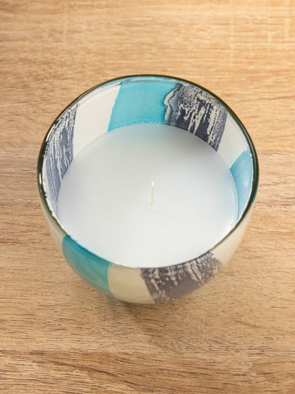 Свеча ароматическая в стеклянном подсвечнике 85 гр, вода