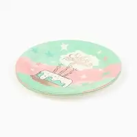 Тарелка одноразовая бумажная &laquo;С Днём рождения&raquo;, мятная, 18 см