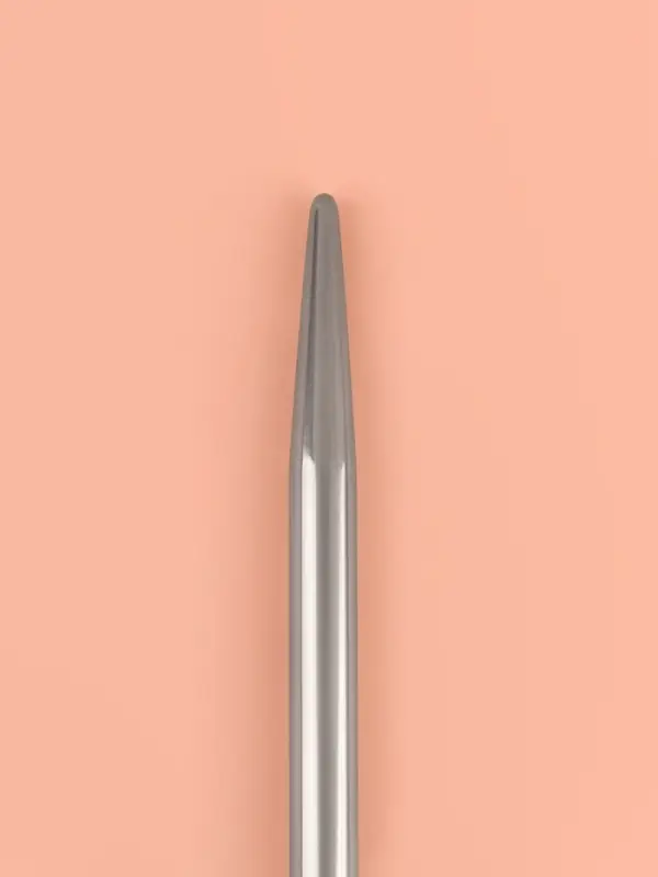 Спицы круговые, для вязания, с пластиковой леской, d=4.5 мм, 14/80 см, с иглой