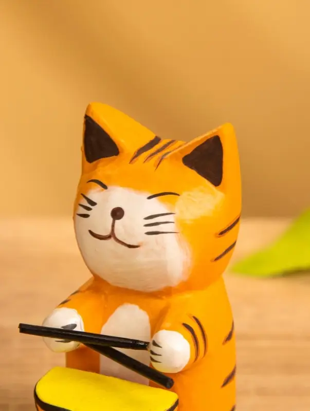 Сувенир &laquo;Кот барабанщик&raquo;, 3.5&times;5.5&times;8 см, дерево, МИКС