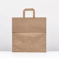 Пакет бумажный крафт, плоская ручка32&times;18&times;32 см, 90 г/м&sup2;