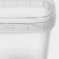 Контейнер пищевой ПластоС, 280 мл, d=11 см, h=7 см, с герметичной крышкой, пластик, прозрачный