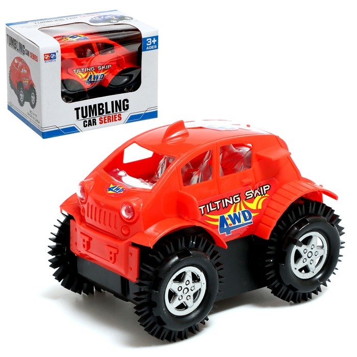 Машина-перевёртыш &laquo;Безумный гонщик&raquo;, работает от батареек, световые эффекты, цвета МИКС