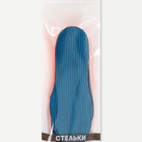 Стельки для обуви, универсальные, спортивные, р-р RU до 36 (р-р Пр-ля до 38), 24 см, пара, синий/красный