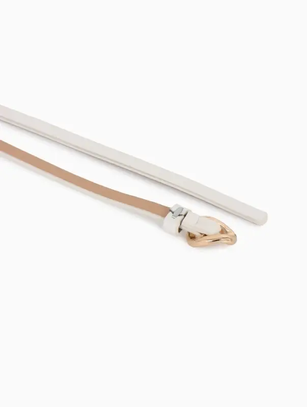 Ремень жен 01-01-01-07, Июнь2514, 1*0,3*110 см, без винта, пряж золото, затяж, белый