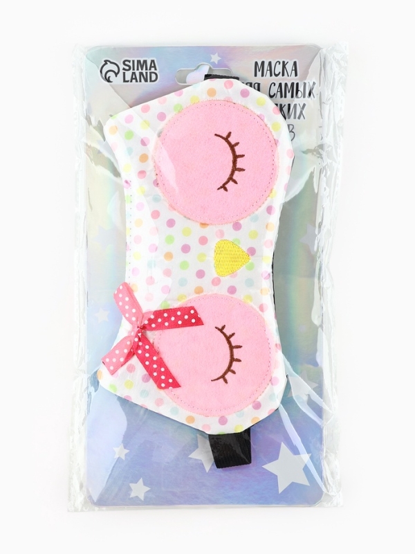 Маска для сна SVOBODA VOLI &laquo;Сова&raquo;, розовая