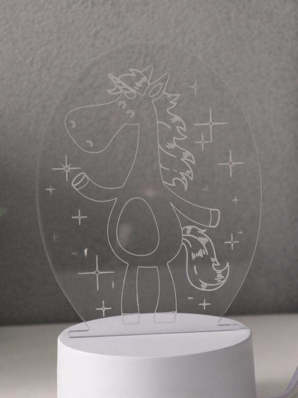 Светильник "Забавная лошадка" LED RGB от сети RISALUX 9,5х11,5х16 см