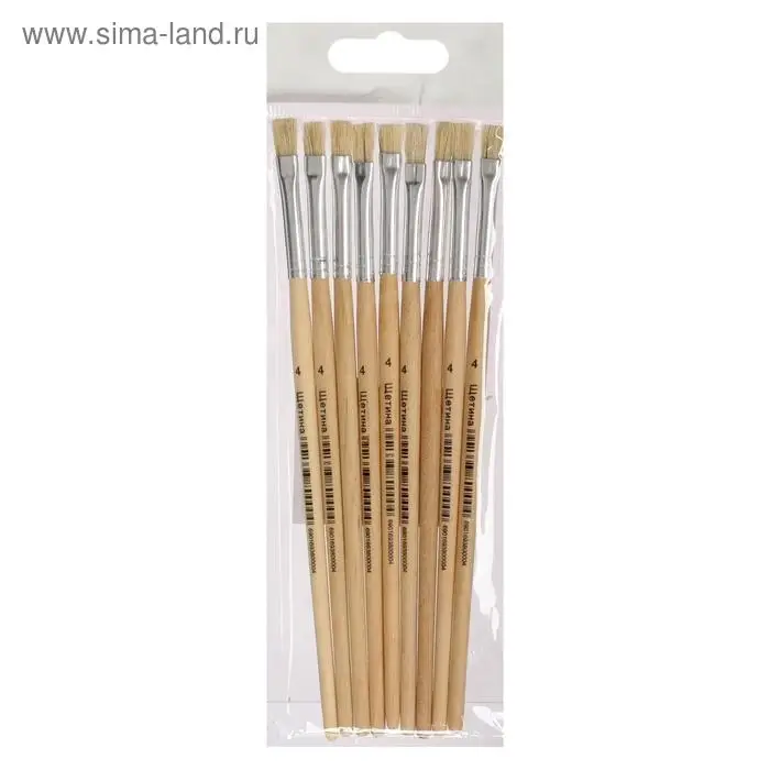 Кисть щетина № 4, плоская