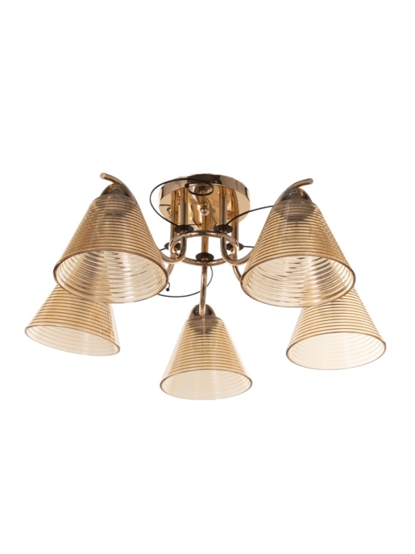 Люстра "Кольцо" 5х40Вт Е27 золото 58х58х24см