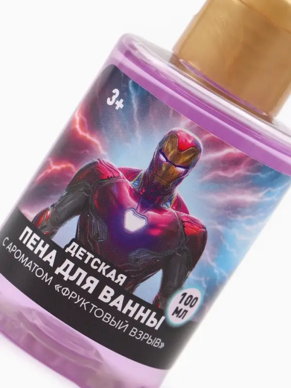 Детская пена для ванны, аромат фруктовый взрыв, 100 мл, Супергерой