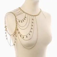 Бодичейн на тело "Аксельбант", цвет золото