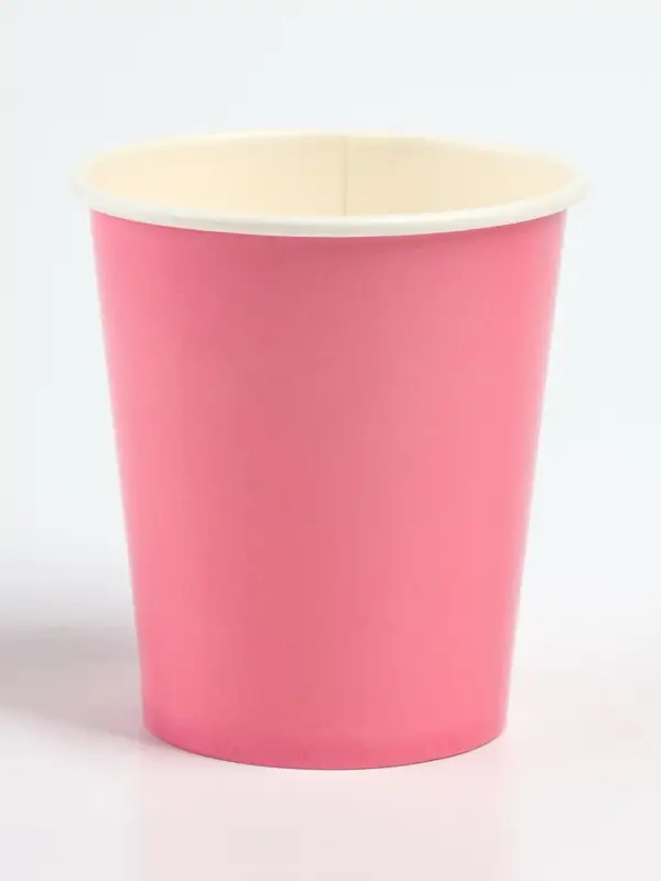 Стакан одноразовый бумажный &laquo;Розовый&raquo;, 250 мл