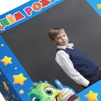 Коробка подарочная складная с пластиковым окном, упаковка, &laquo;Милые динозаврики&raquo;, 14 х 14 х 8 см