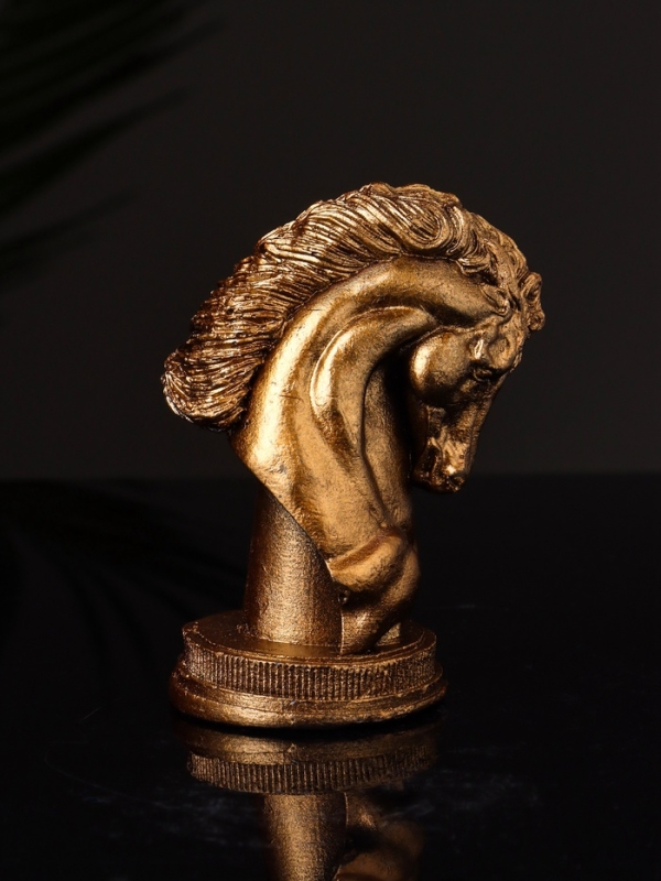 Фигура "Конь " 9х6 см, цвет бронза