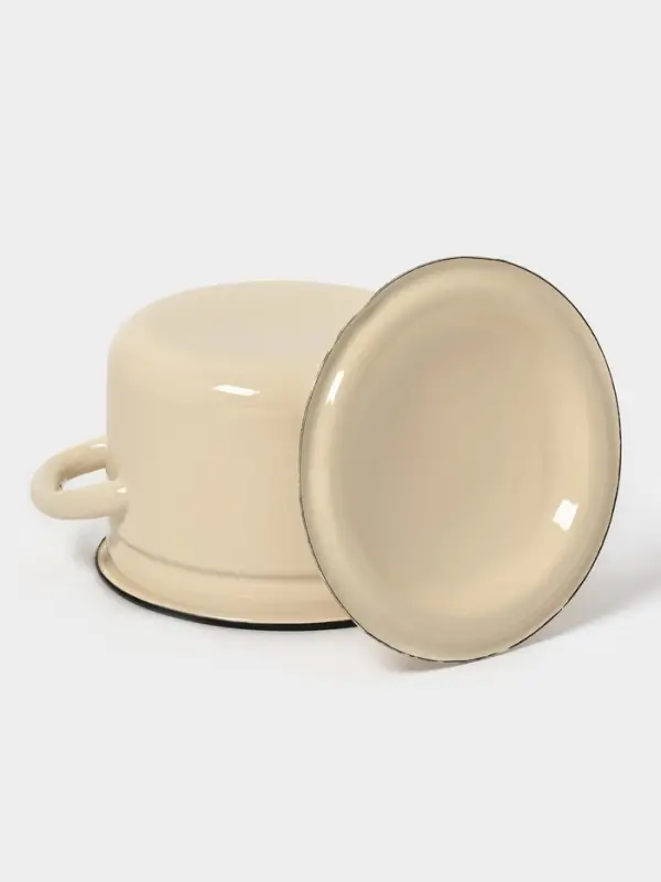 Кастр.цил.борт. 2л (слоновая)Без декора