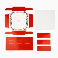 Коробка под 16 конфет с ячейками &laquo;Снежные домики&raquo;, 19 х 19 х 3 см